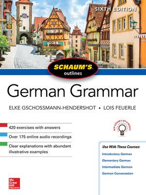 cover image of Schaum's Outline of German Grammar